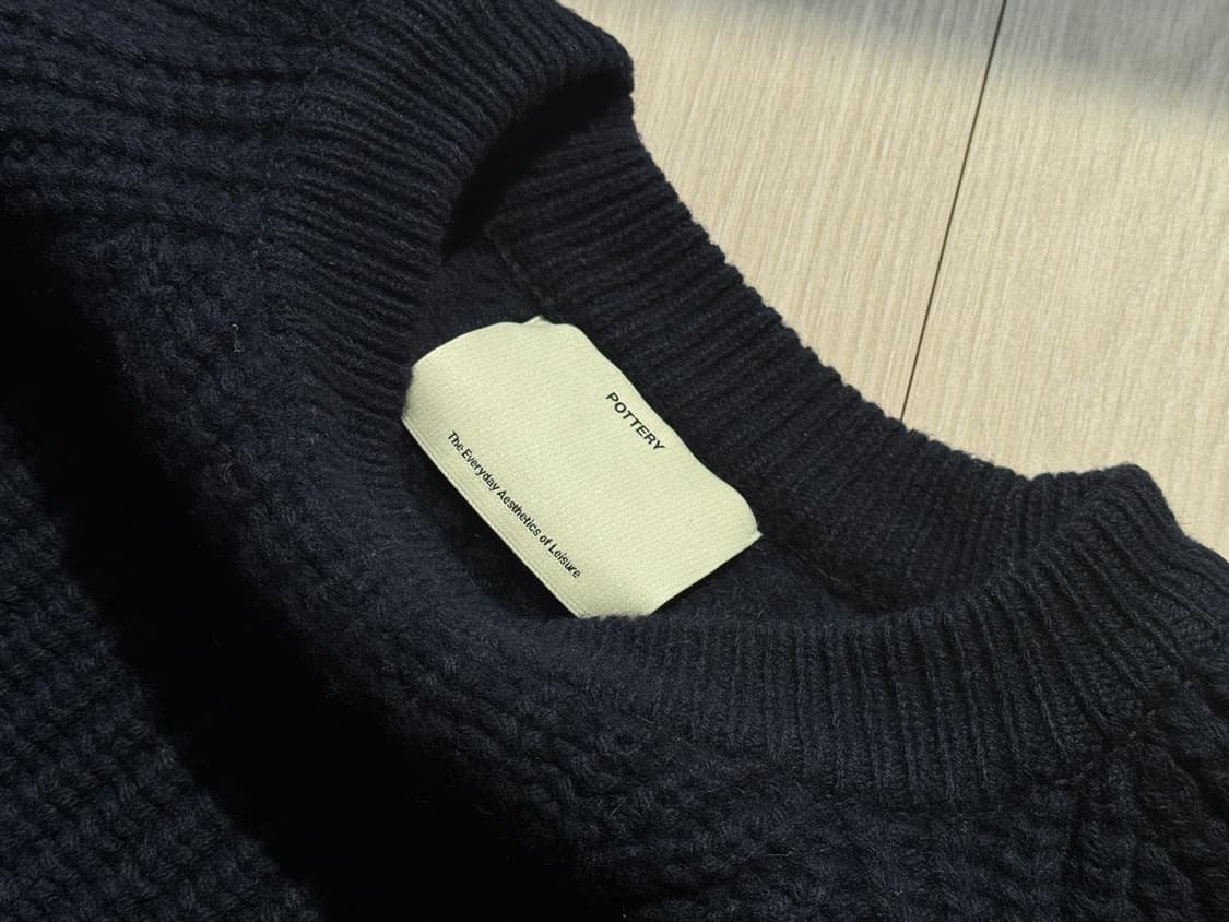 포터리/메리노 울 피셔맨 니트 네이비/1 상품이미지2