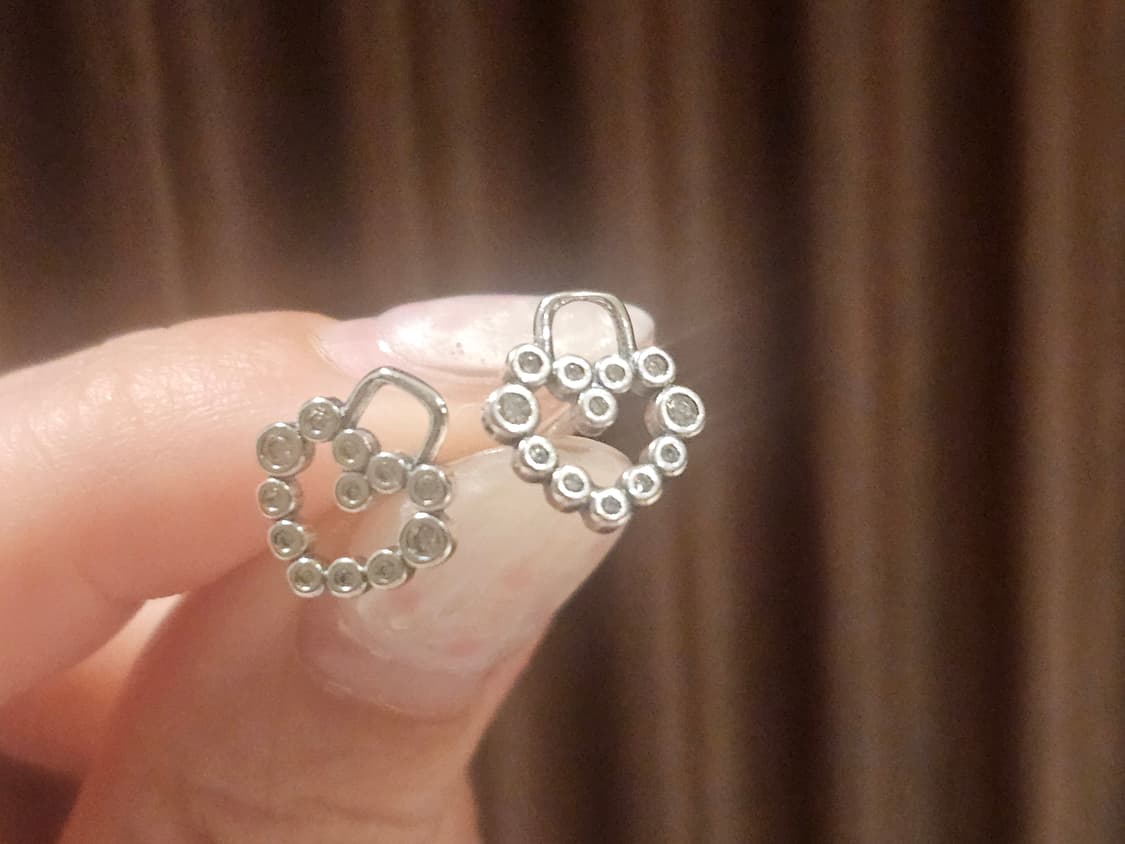 925 실버 하트 귀걸이 상품이미지3