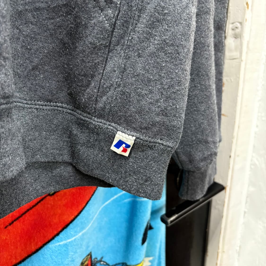 (S) 러셀 빈티지 프린팅 후드티 상품이미지4