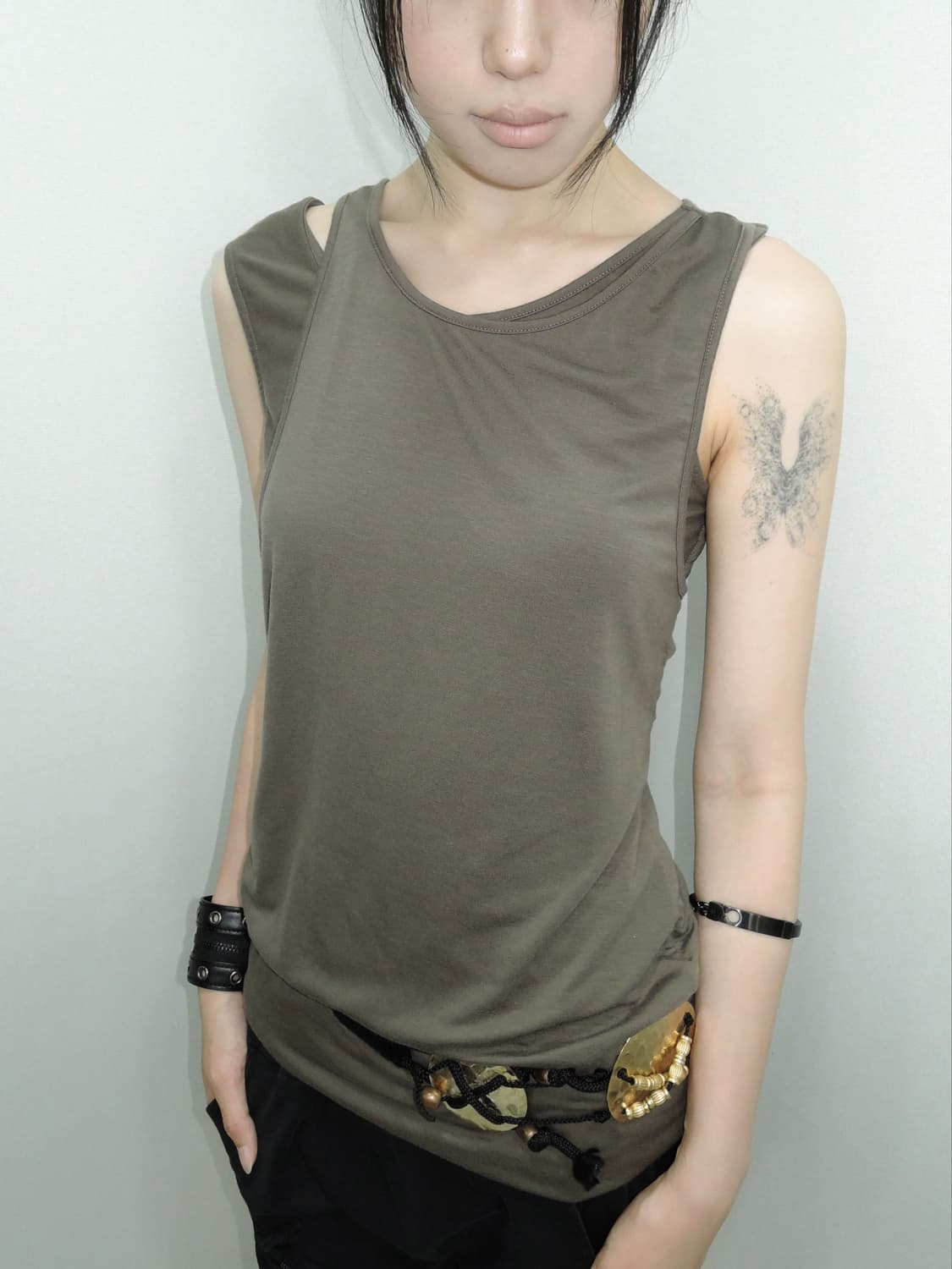 DKNY Draped Asymmetric Tank Top 상품이미지3