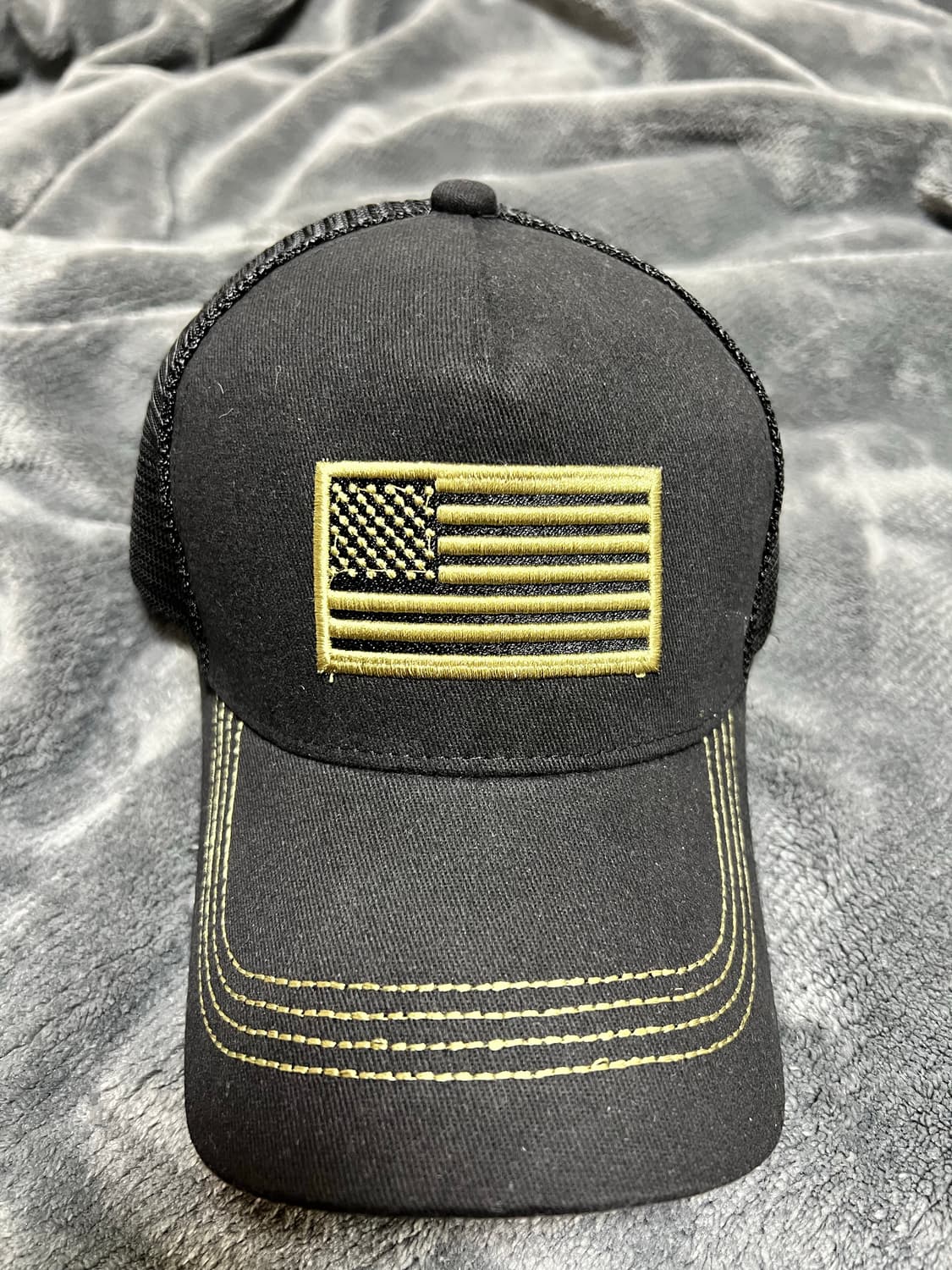 미국 국기 패치 카모 트러커캡 상품이미지1