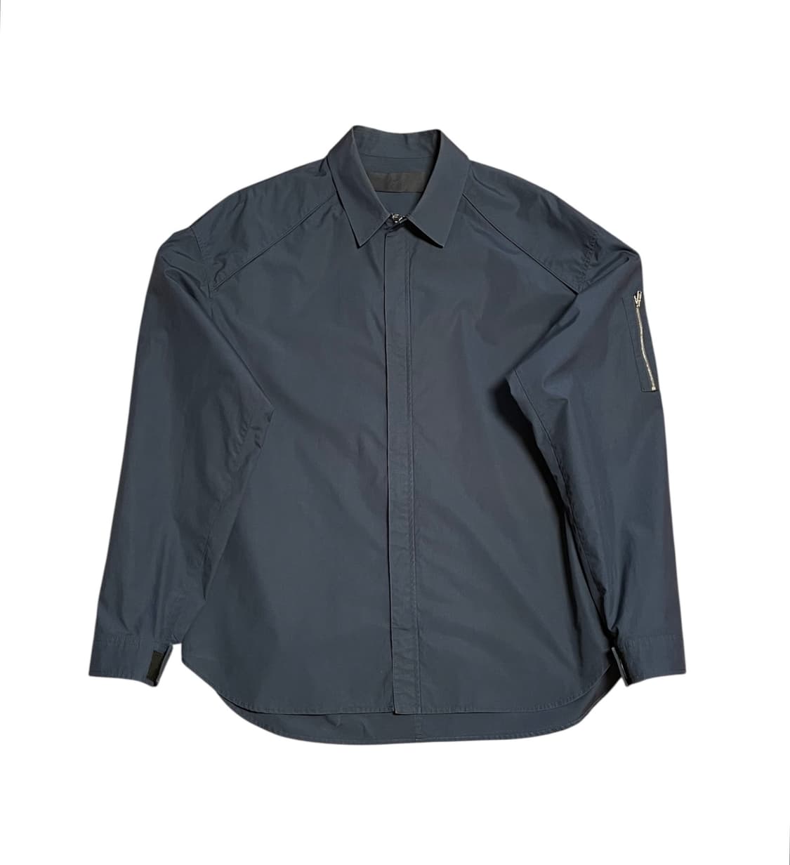 준지 오버셔츠 집업 네이비 사이즈 48 상품이미지2