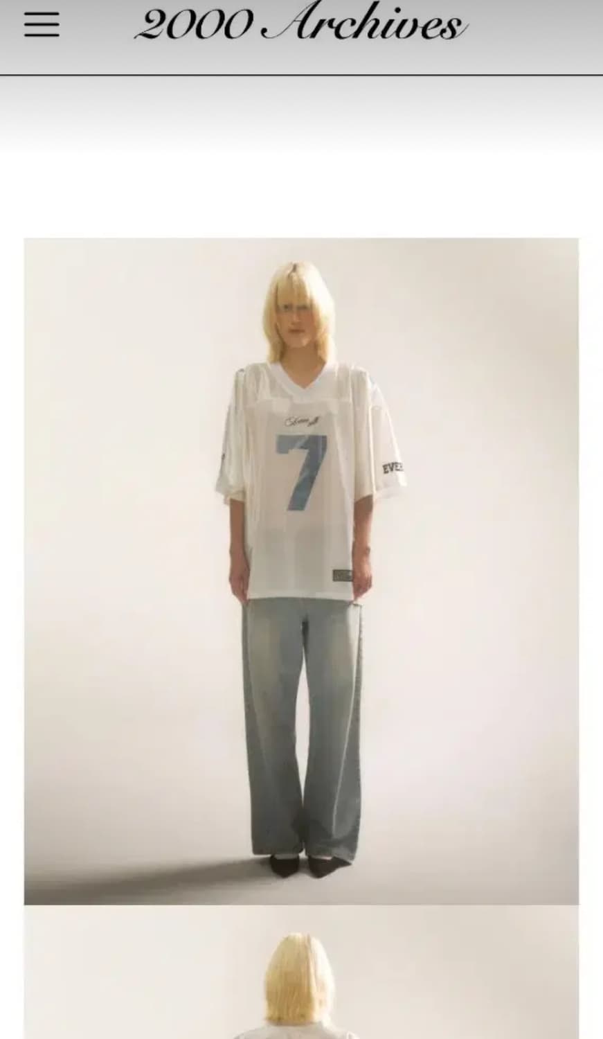 2000 Archives 데님 풋볼 티셔츠 7 아카이브 아카이브스 코어 상품이미지3