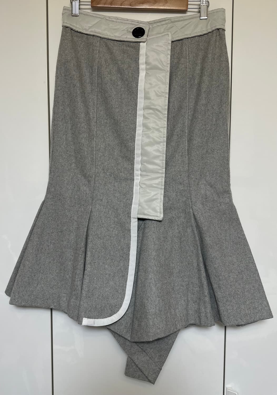 사카이모직 언발란스 울스커트 그레이 상품이미지2