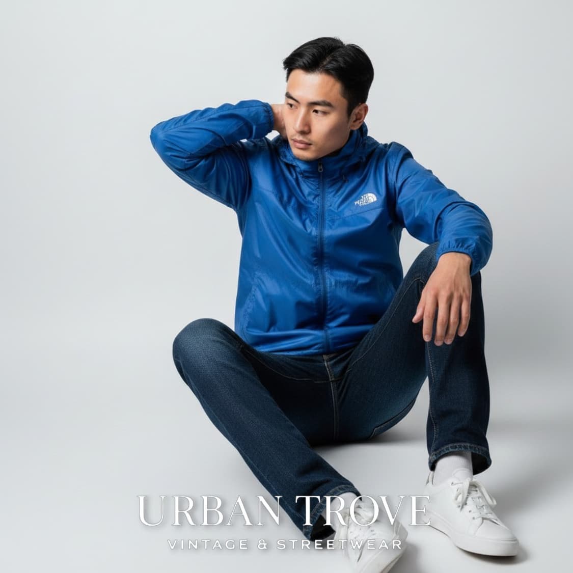 노스페이스 플라이트 경량 바람막이 블루 M 새상품 상품이미지3