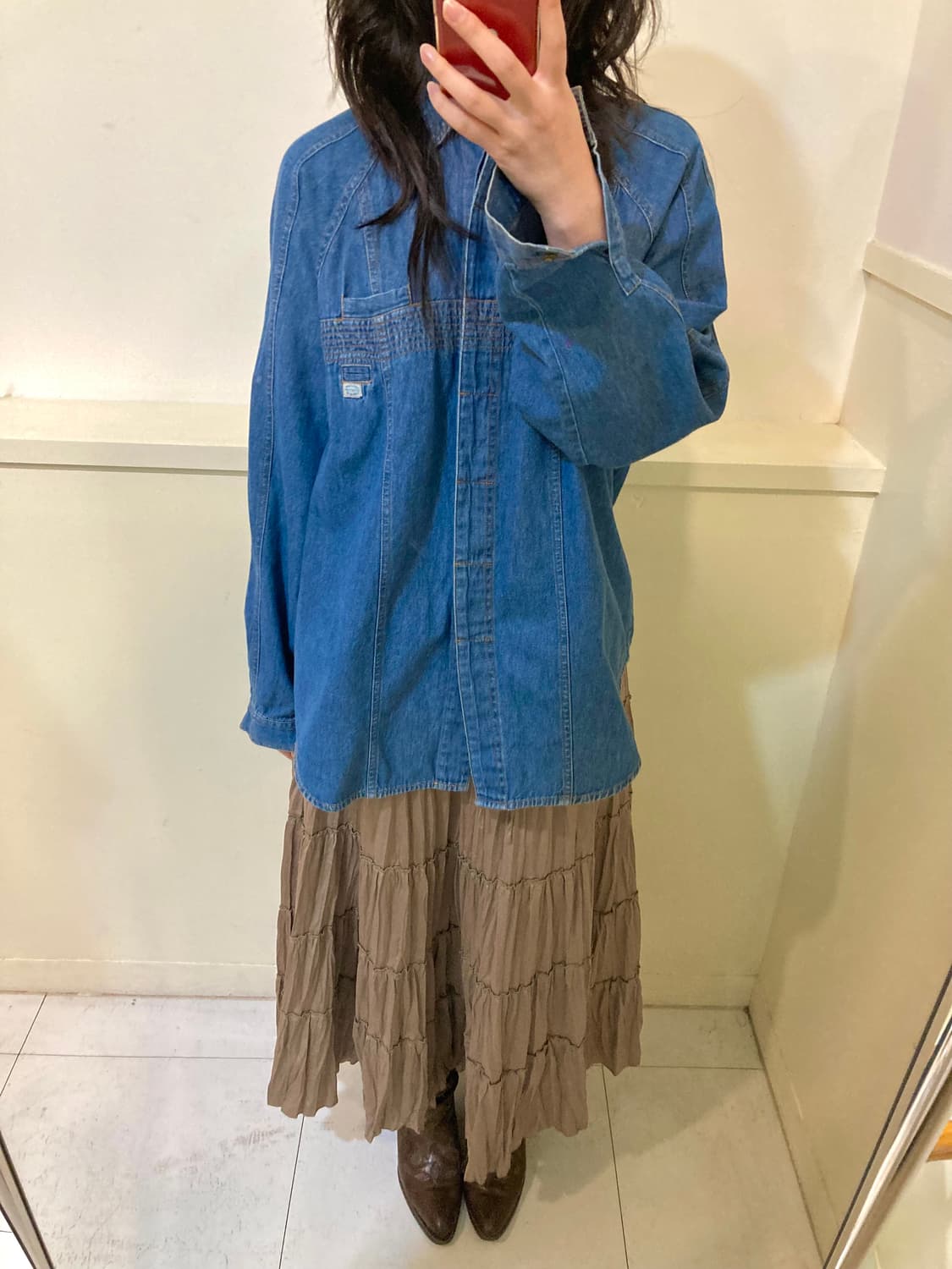 빈티지 포켓 데님 셔츠 상품이미지8