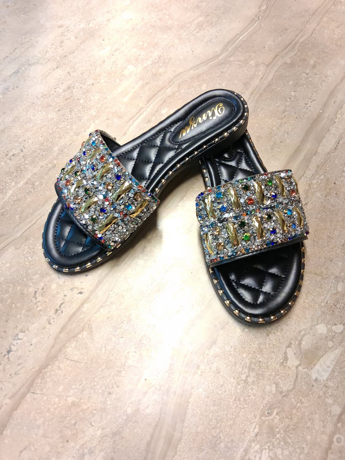 블링블링 라인스톤 장식 슬리퍼 230mm (새상품) 상품이미지6