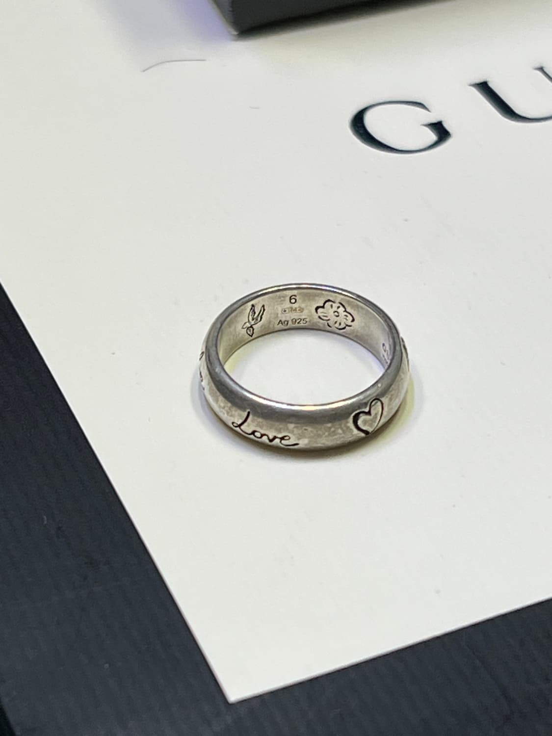 구찌 Blind for Love 반지 실버 상품이미지2