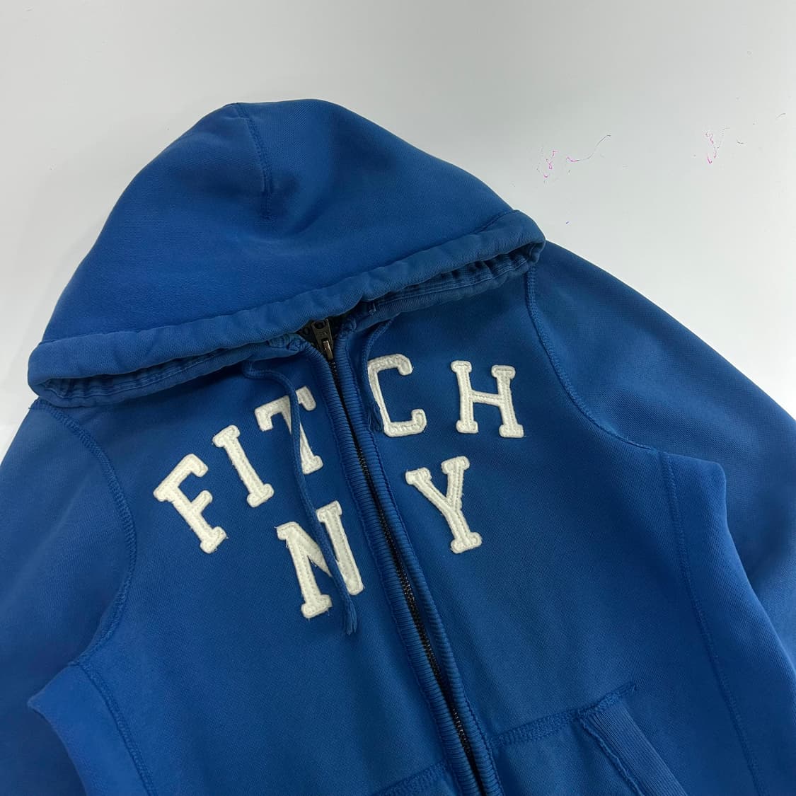 Abercrombie 아베크롬비 스펠아웃로고 블루 후드집업 상품이미지4