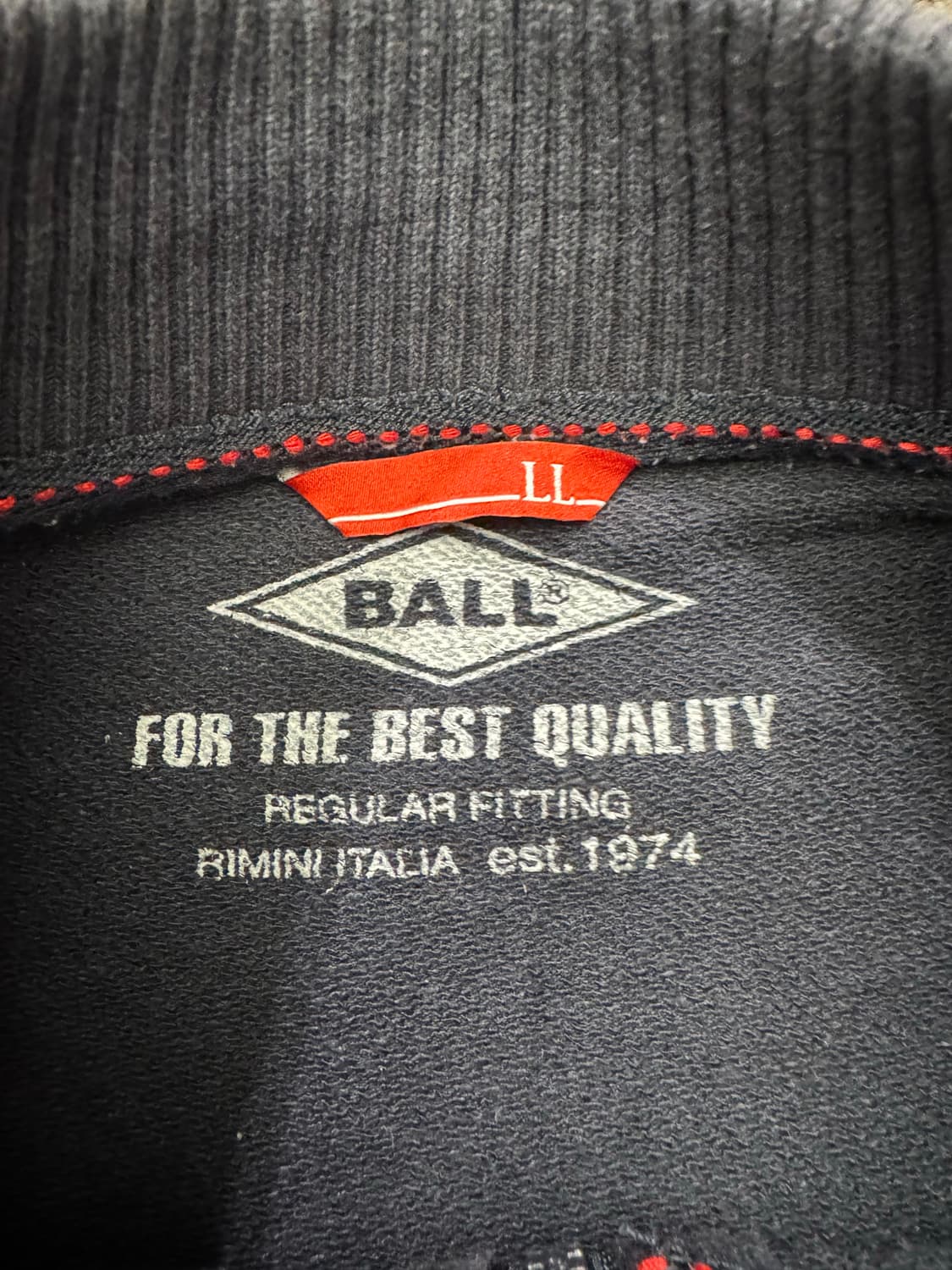 LL)BALL 빈티지 네이비 코튼 집업 자켓 상품이미지5