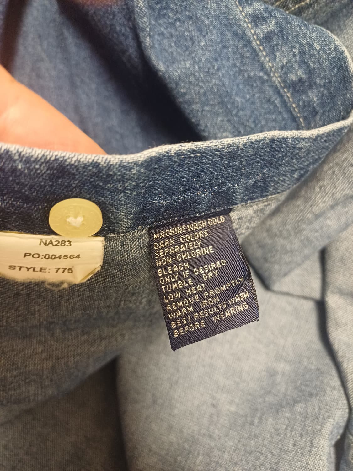 90's Chaps Ralph Lauren 올드스쿨 청셔츠 상품이미지6