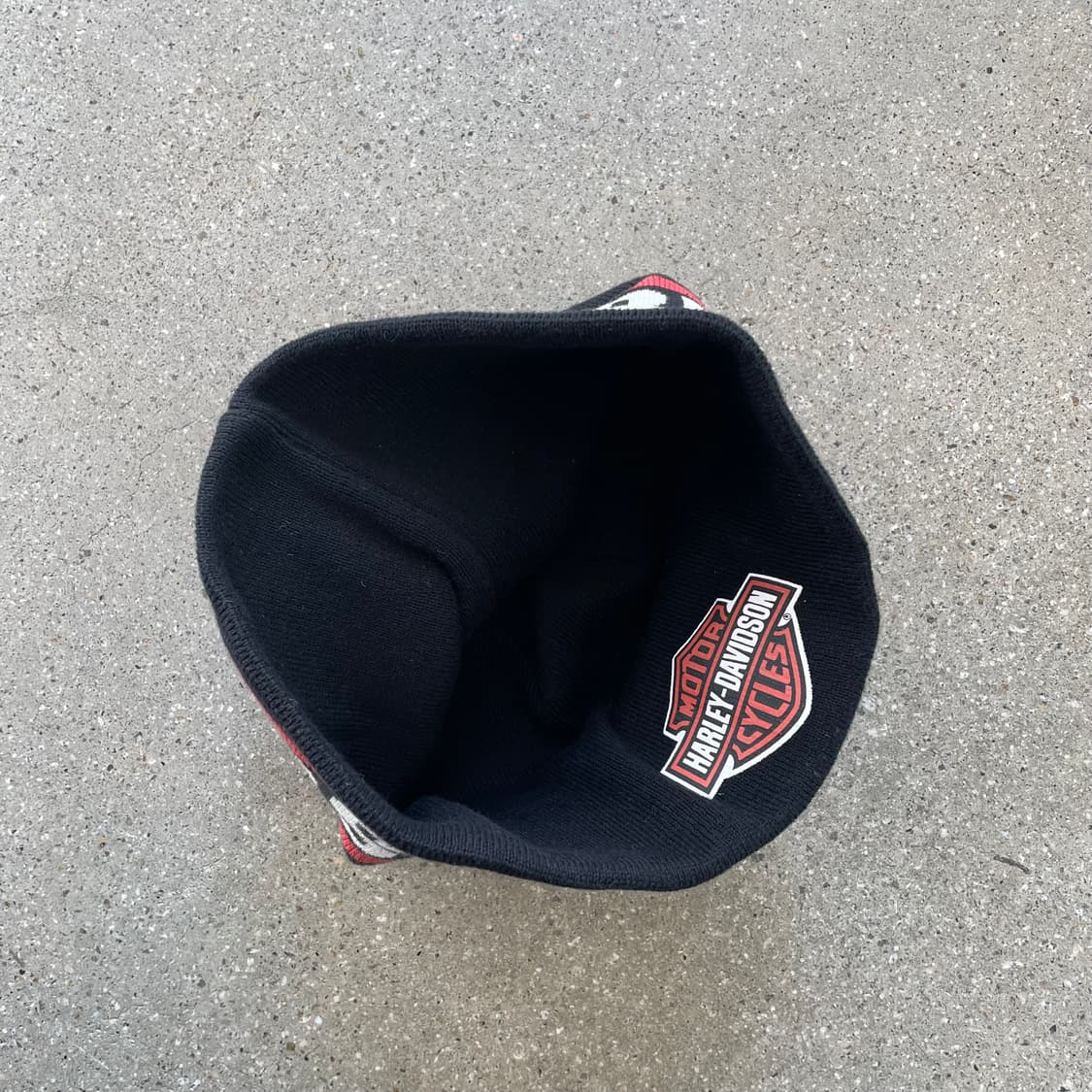빈티지 할리 데이비슨 리버시블 비니 블랙 상품이미지3