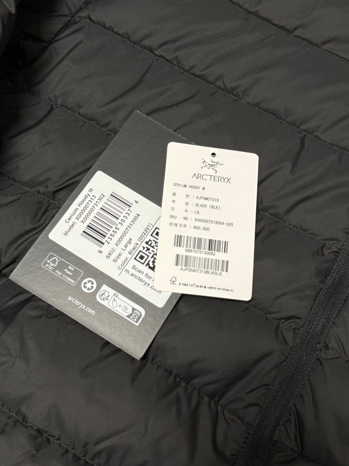 [L] 아크테릭스 세륨 후디 블랙 상품이미지7