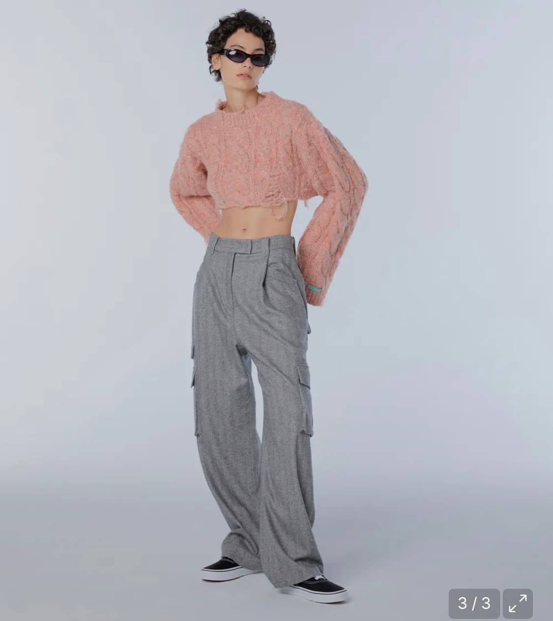 Vintage Crop Cable Knit 상품이미지2