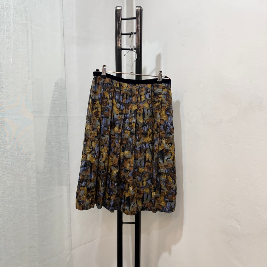 일본빈티지 프린트 미디스커트 플레어치마 4093 상품이미지1