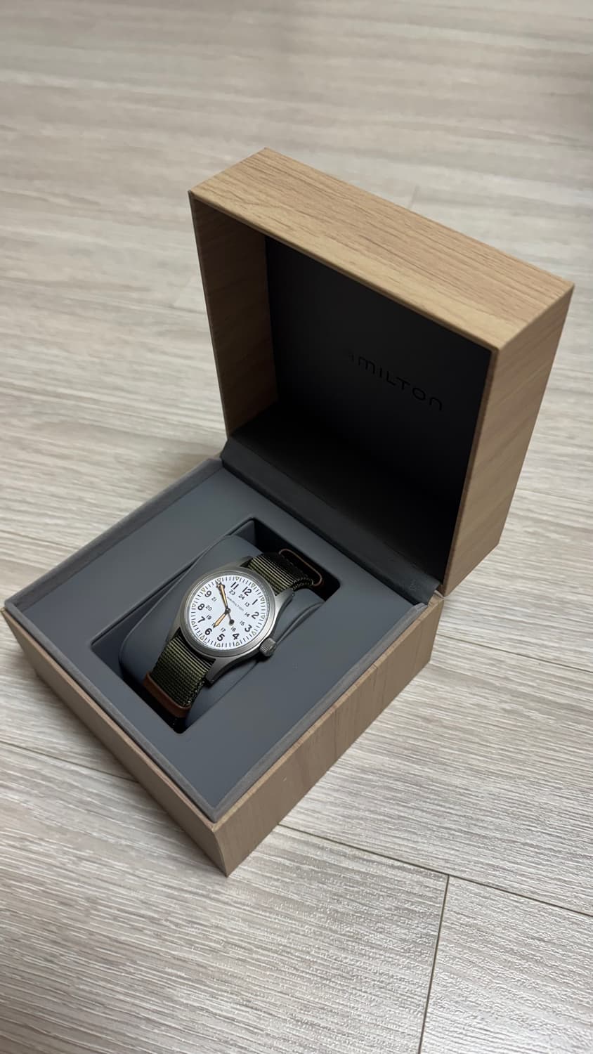 해밀턴 카키필드 메카니컬 화이트 흰판 38mm 상품이미지1