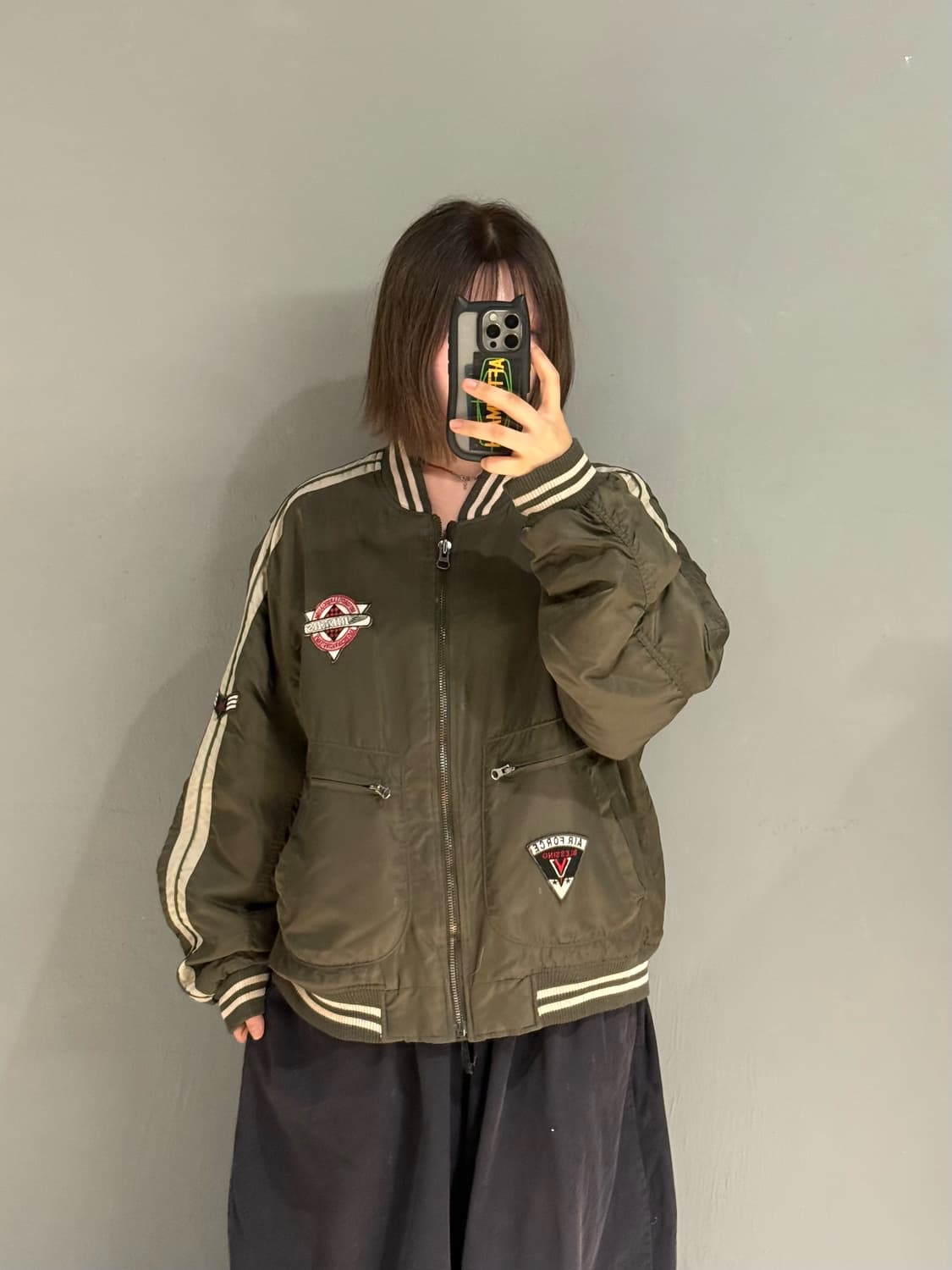 patch point line detail flight jumper 상품이미지3