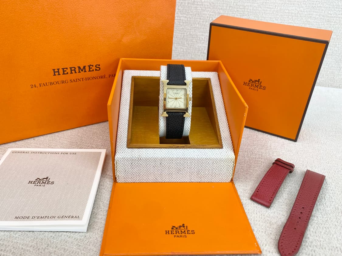 에르메스 H아워 1.201 금장 여성용 쿼츠 PM 사이즈 상품이미지2