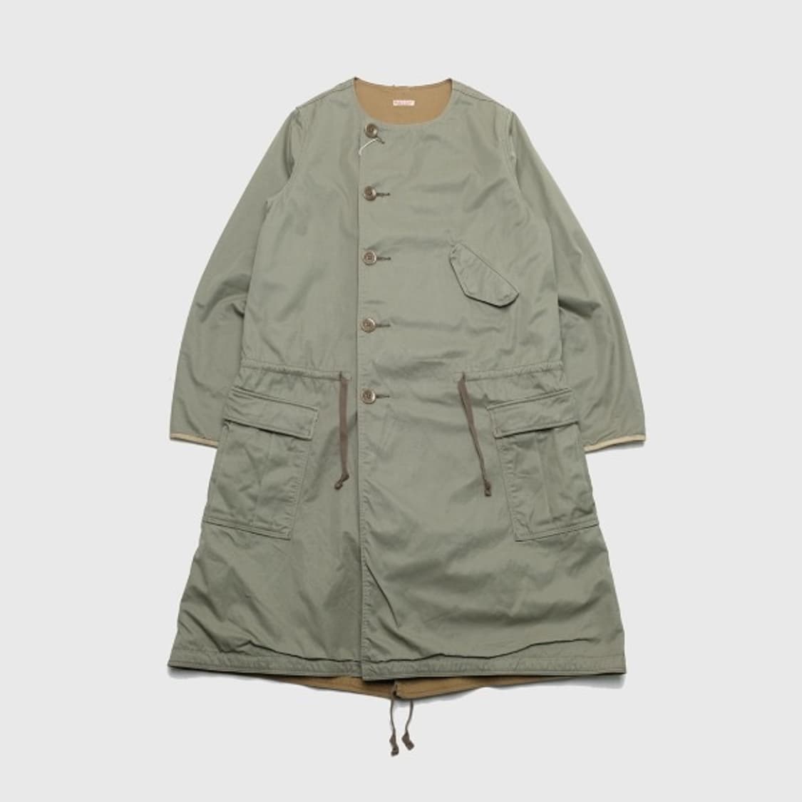 collarless fishtail coat 상품이미지1