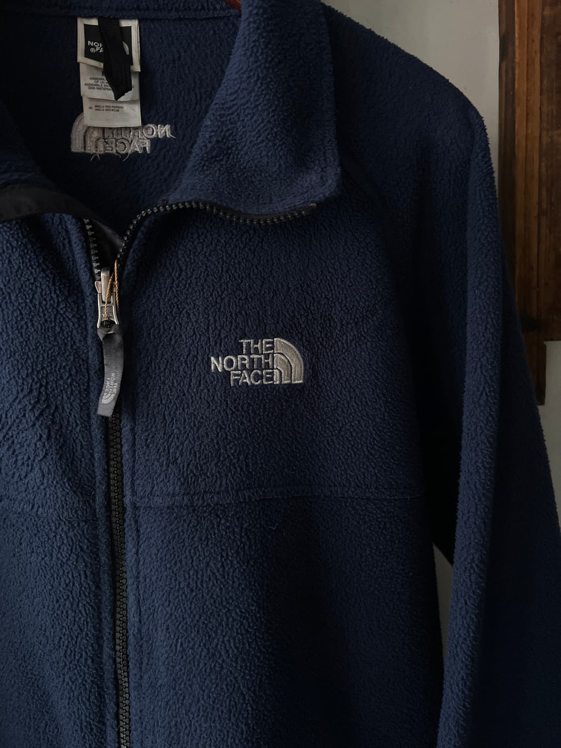 [M]노스페이스 해외판 센터로고 네이비 집업 플리스 상품이미지3