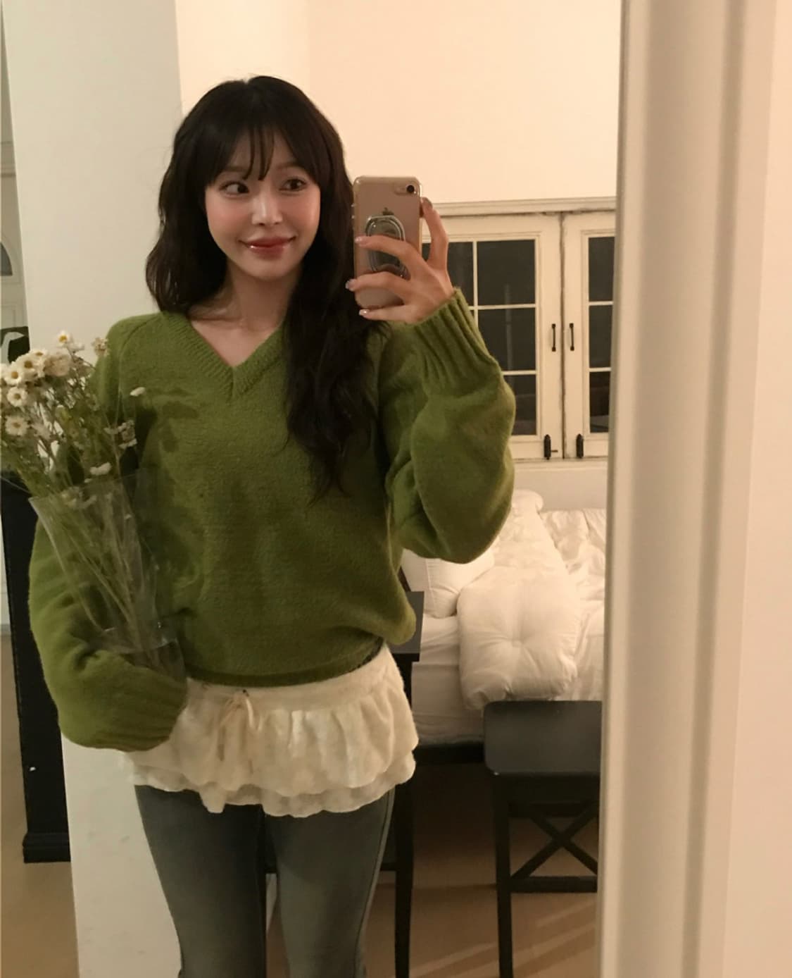클라우드이모션 마이크로 레이어드 레이스 벨트 스커트  상품이미지1