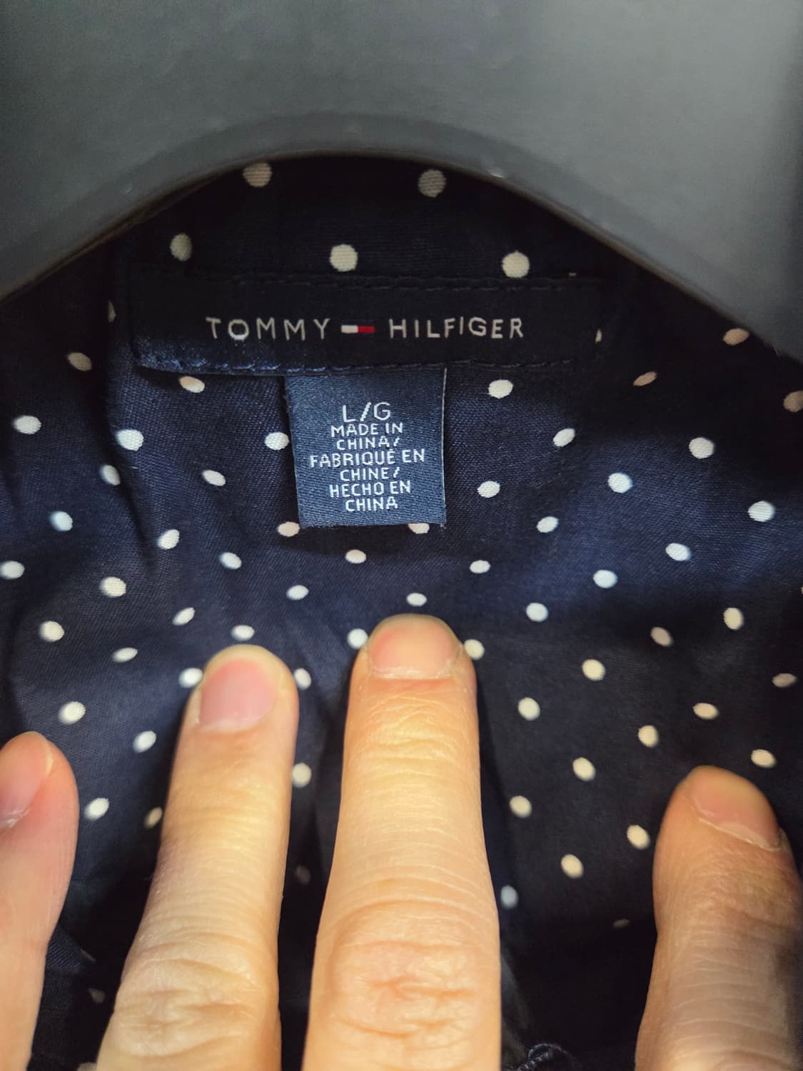 타미힐피거 여성 도트 트렌치 후드코트 Lg 상품이미지3