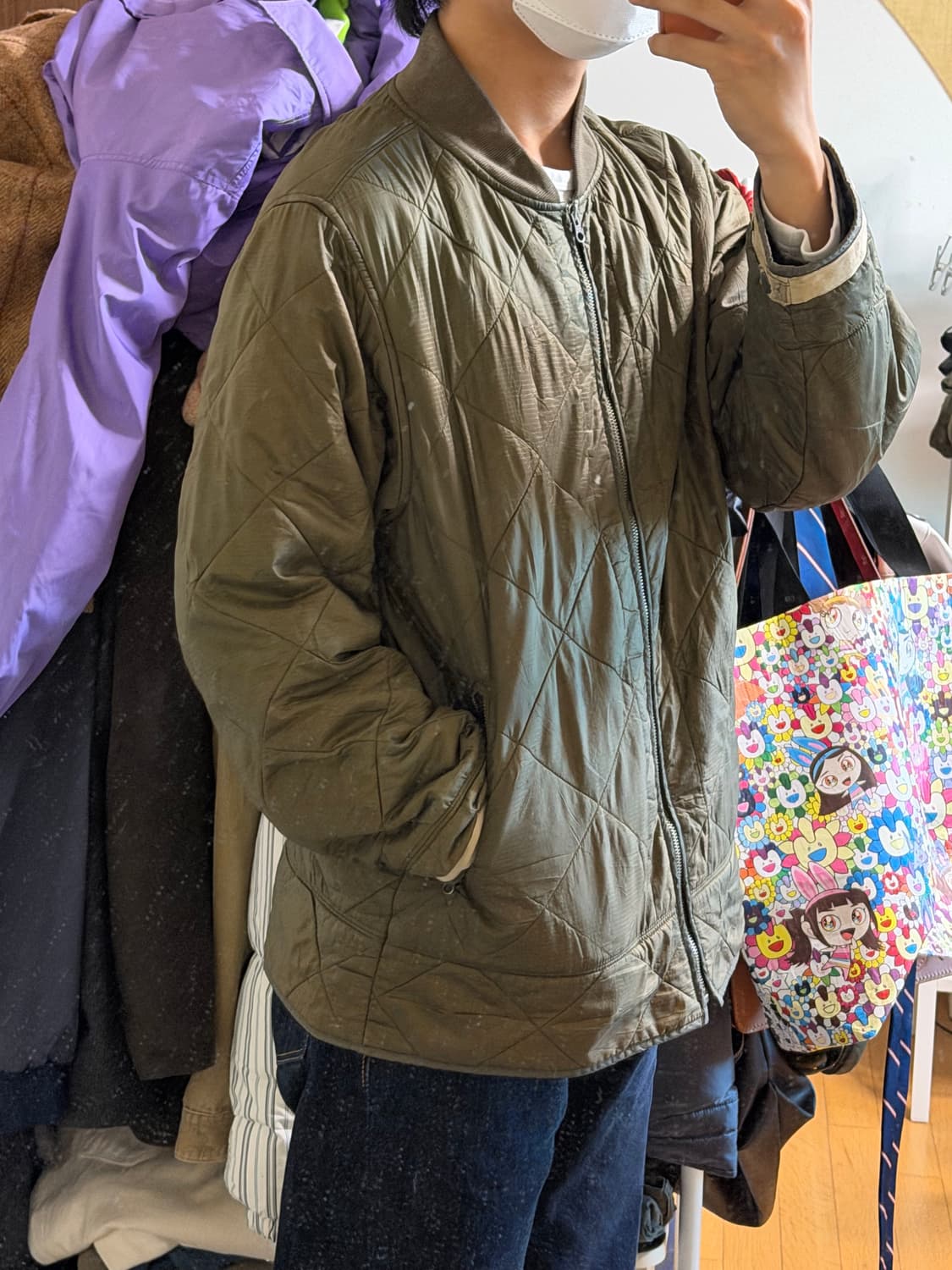 90s 올드 갭 퀼팅 라이너 자켓 상품이미지3