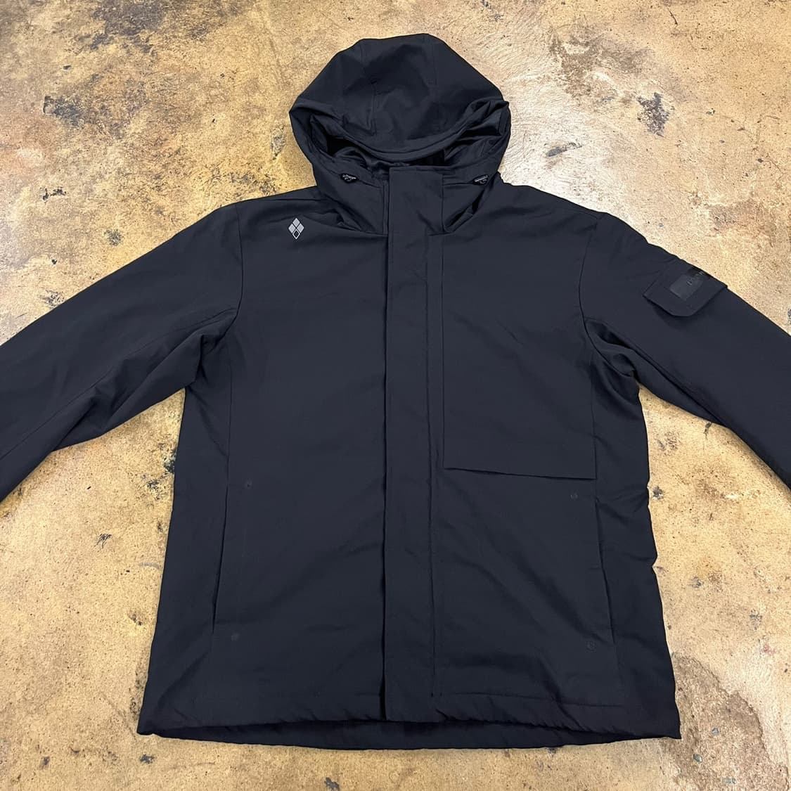 [정품/100] 몽벨 블랙 후드 바람막이 자켓 b8 상품이미지3