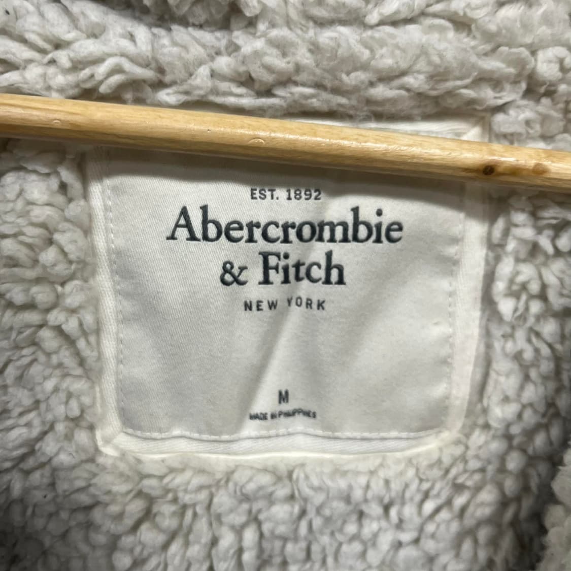 아베크롬비 y2k 여리핏 울프죠 양털 후드집업 희귀져지(M) 상품이미지6