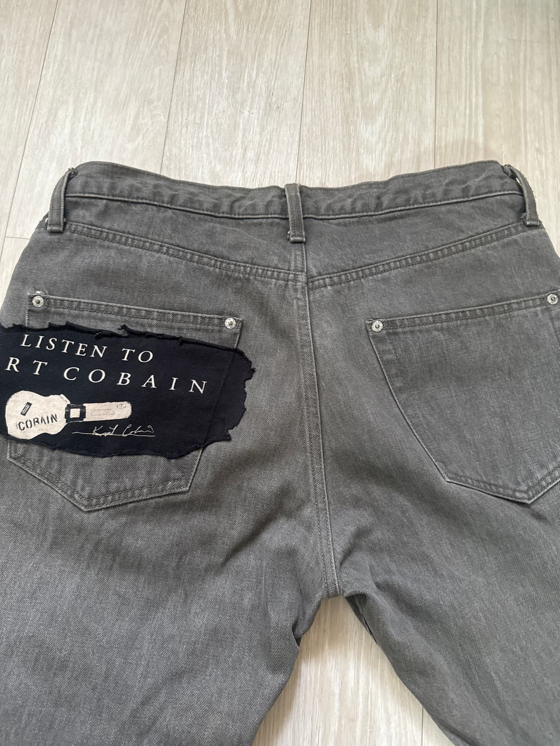 일본 빈티지 패치워크 데님 팬츠 L(42) 상품이미지3