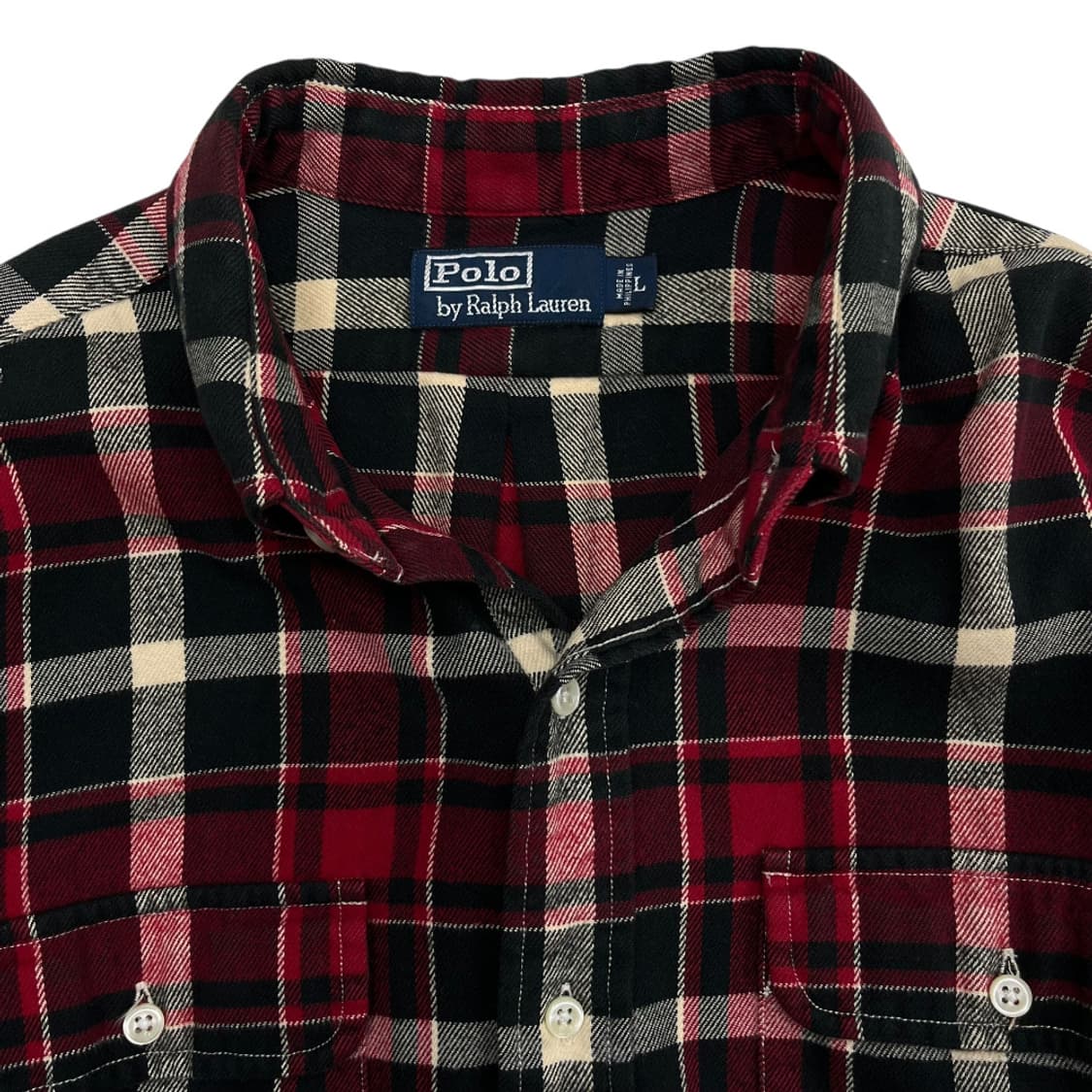 폴로 랄프로렌 더블포켓 타탄체크 울 셔츠 L 상품이미지5