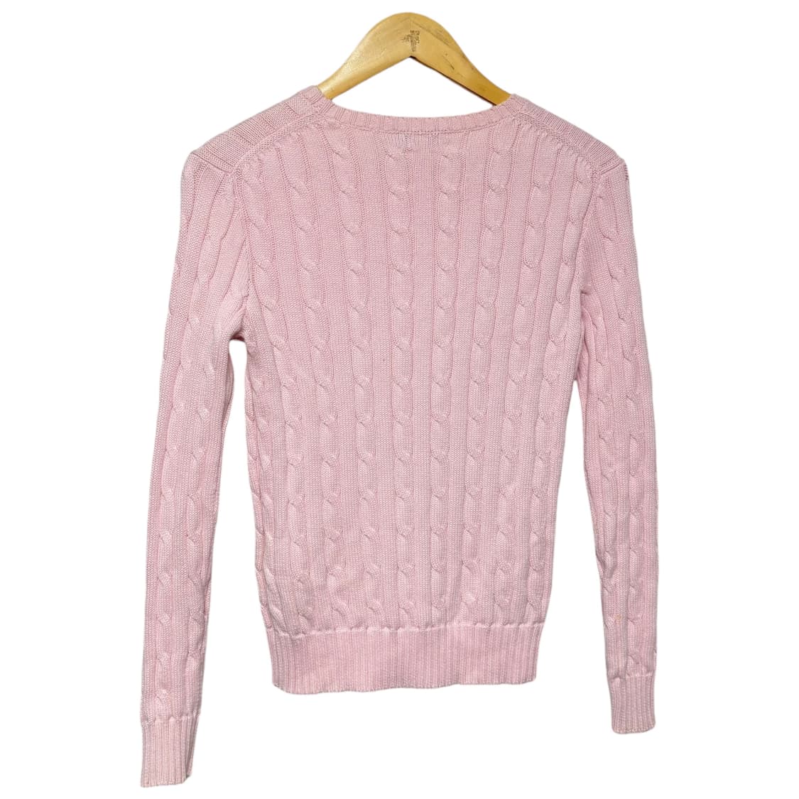 3774 폴로 랄프로렌 핑크 꽈베기 케이블니트 상품이미지3