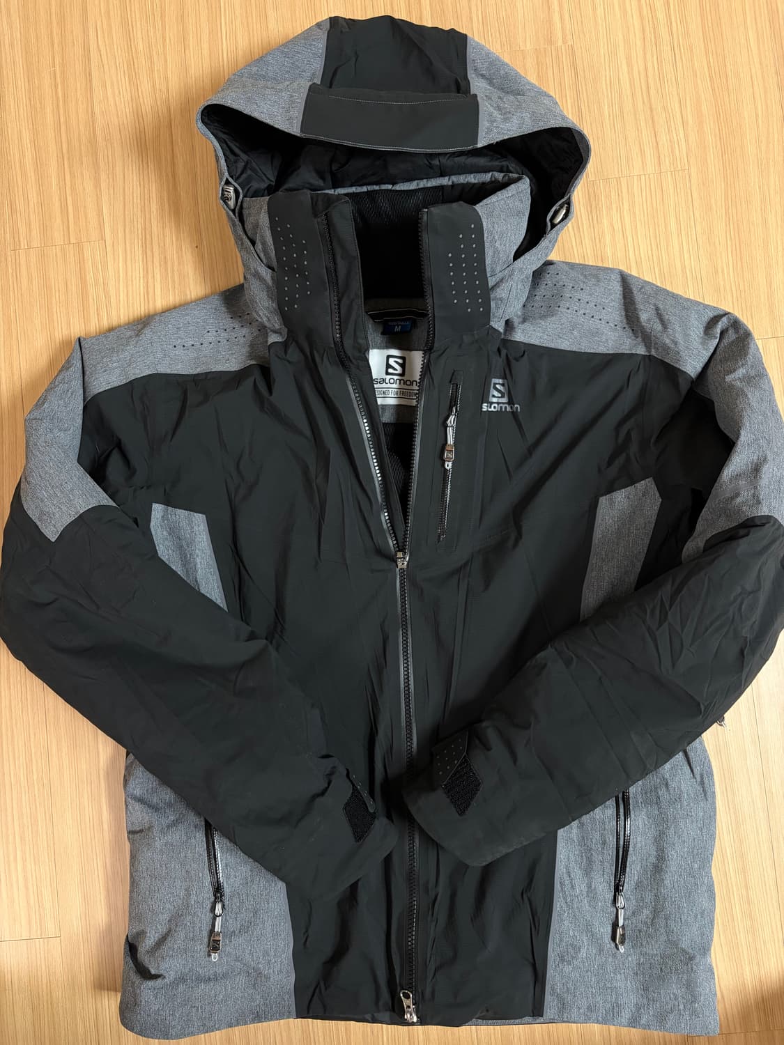 살로몬 고어텍스 후드 자켓 원드스토퍼 그레이 블랙 M 상품이미지10