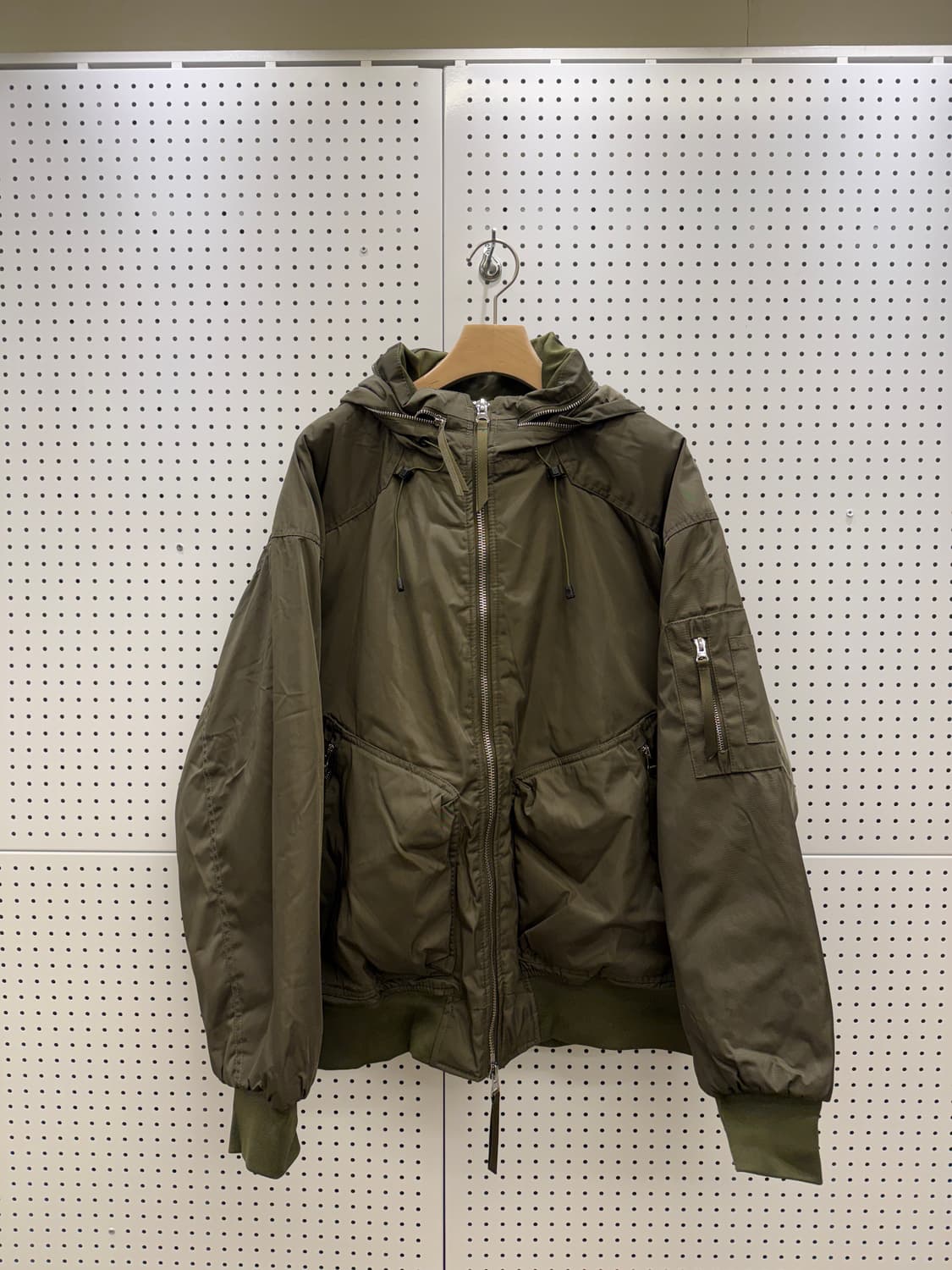 후드 MA-1 항공 점퍼 카키 U533 상품이미지2