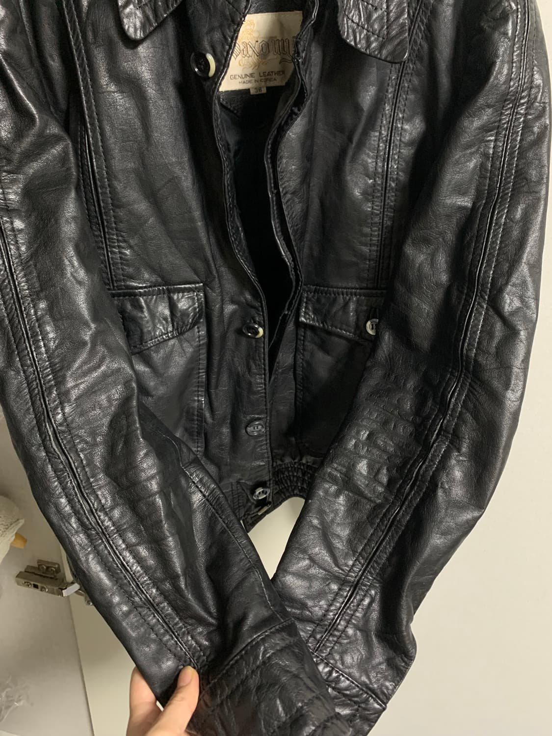 빈티지 램스킨 레더 자켓 38사이즈 상품이미지9