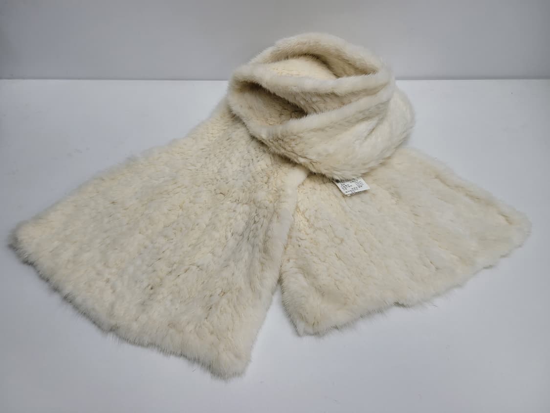 진도 끌레베 밍크 머플러 / 폭 18/30  총장 182 아이보리
 상품이미지1