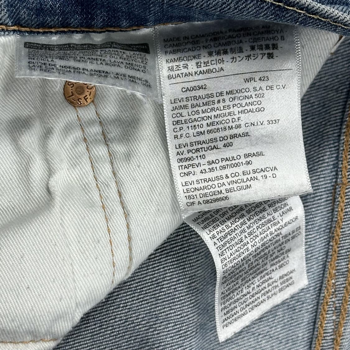 리바이스 505 오리지널 데님 팬츠 (32인치) 상품이미지6