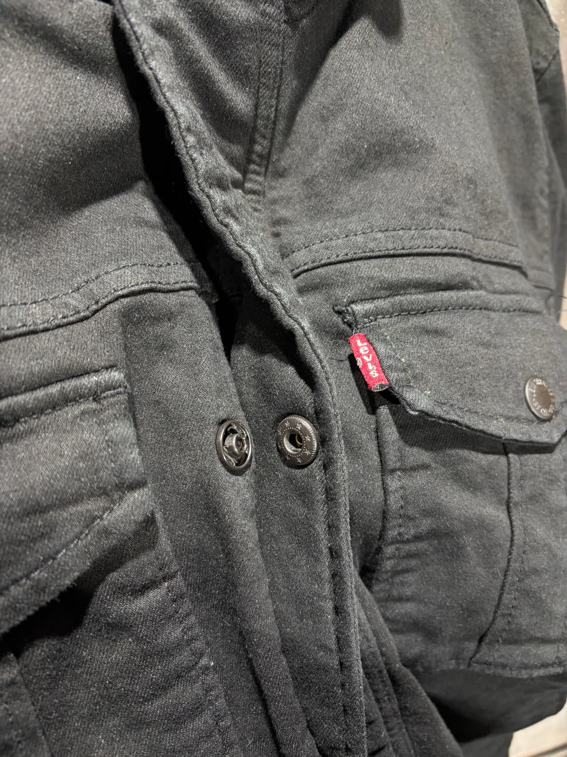 M 리바이스 투포켓 워시드 블랙 야상 자켓 상품이미지7