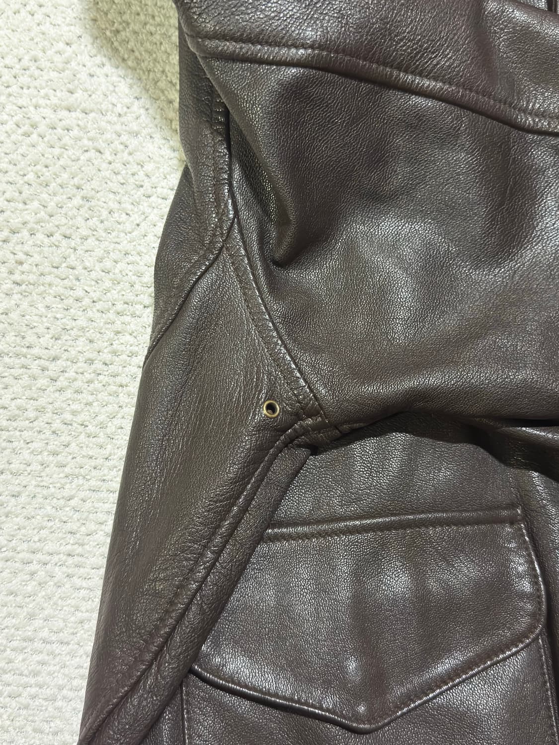90s USA Cooper Type A-2 Leather Jacket  상품이미지5