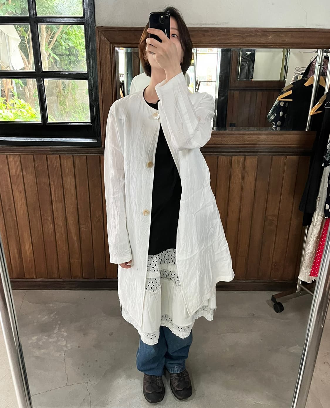 COMME DES GARCONS lace skirt white 상품이미지2