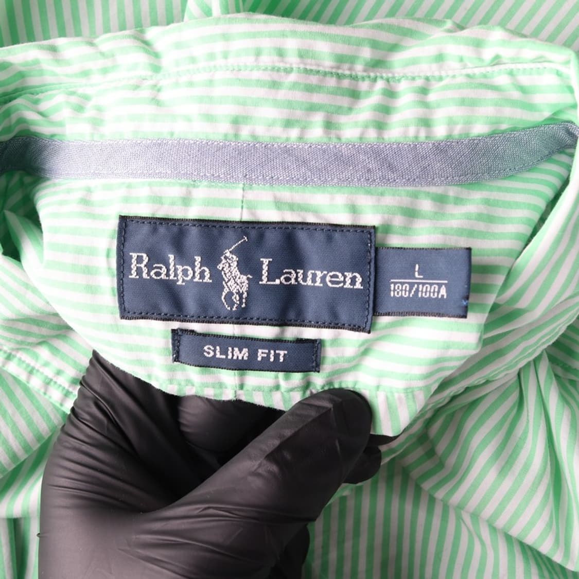 폴로 랄프로렌 민트 스트라이프 슬림핏 셔츠 L 상품이미지5