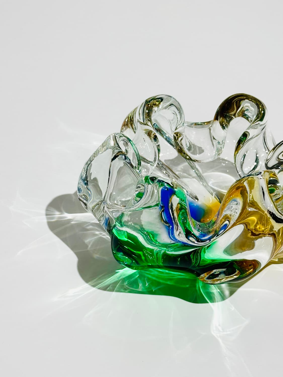 일본 빈티지 쿠라타 아트글라스 애쉬 트레이 오브제 상품이미지1