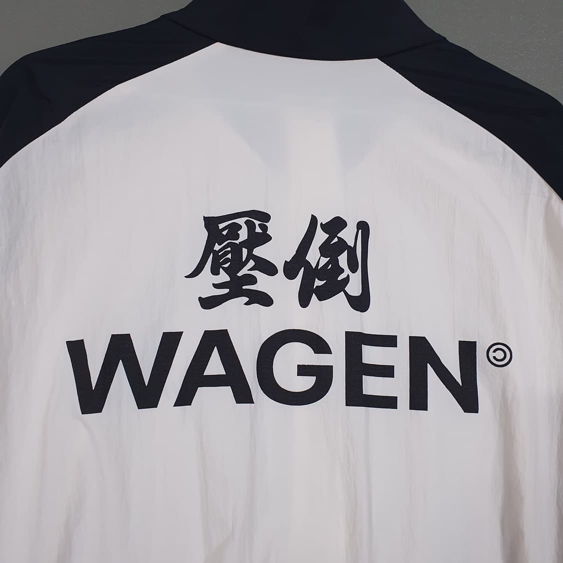 L) 압도 003 WAGEN 윈드브레이커 화이트 바람막이 자켓 희귀 상품이미지3