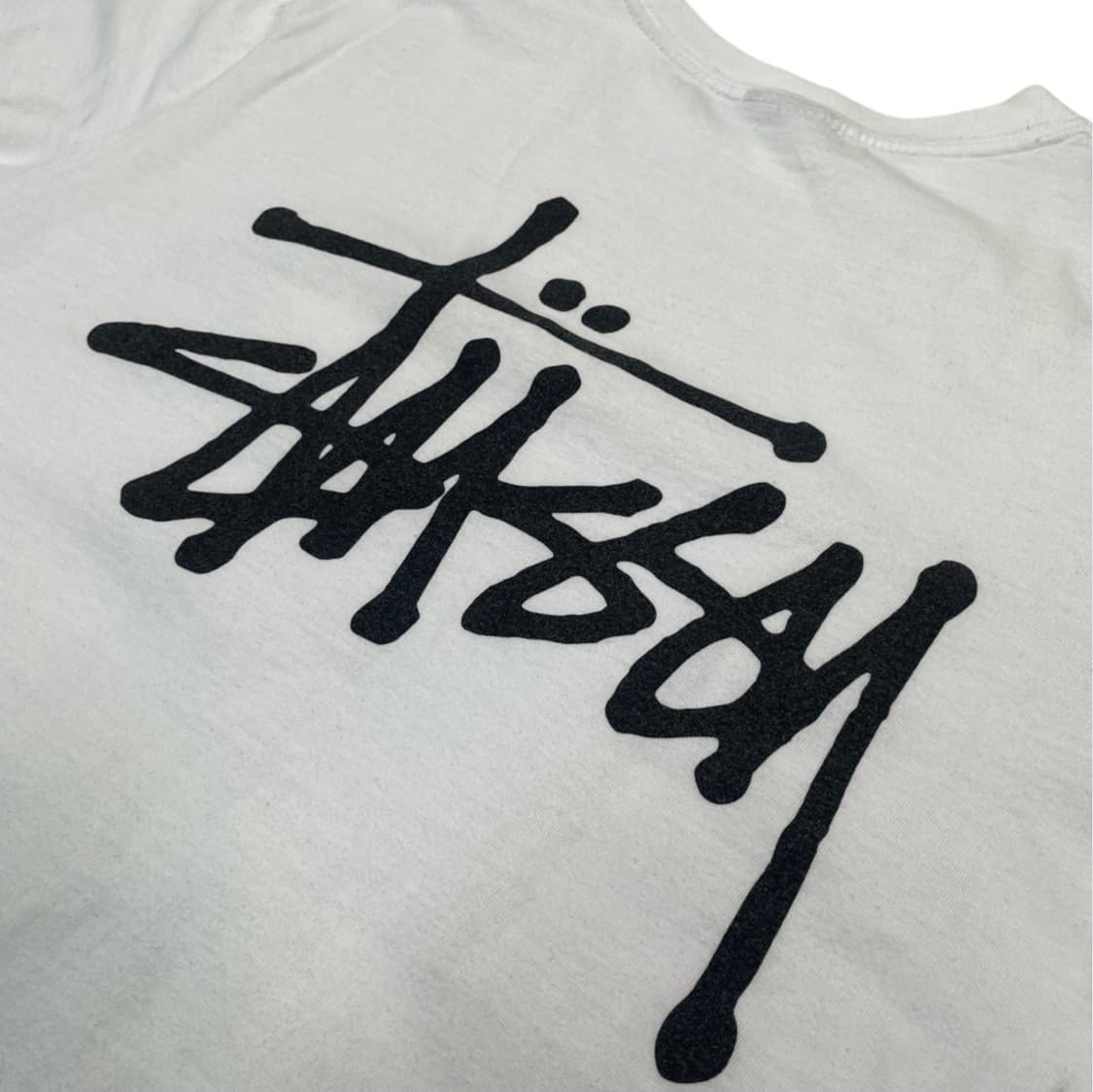 스투시 Stussy 화이트 스탁로고 반팔 티셔츠 상품이미지5