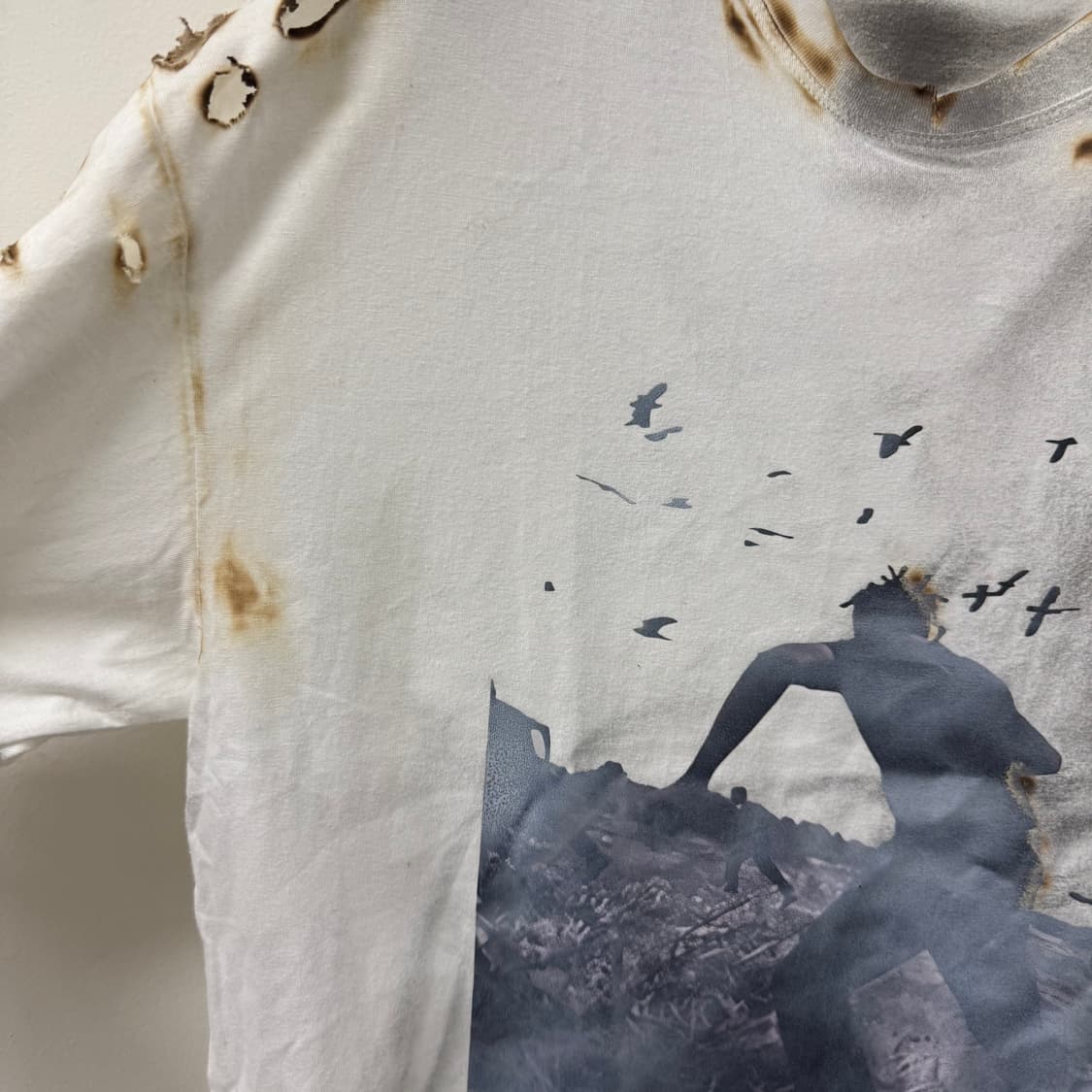 빈티지 디스트로이드 그릴드워싱 티셔츠  상품이미지3