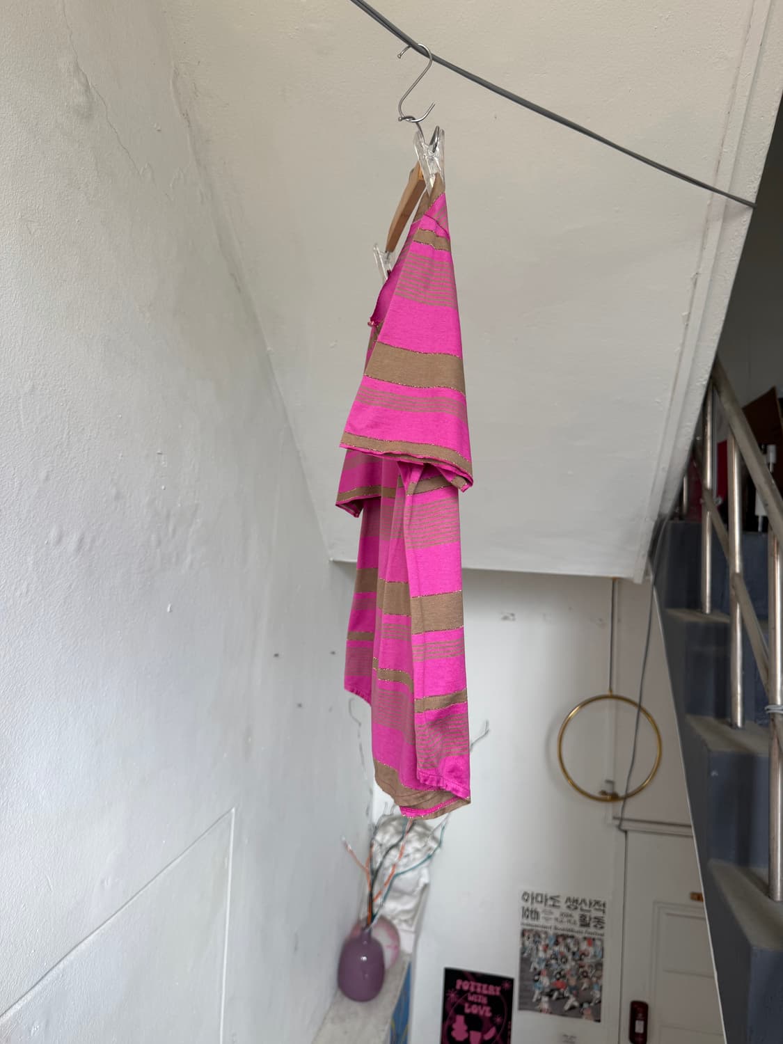 빈티지 스트라이프 오프숄더 탑 상품이미지7