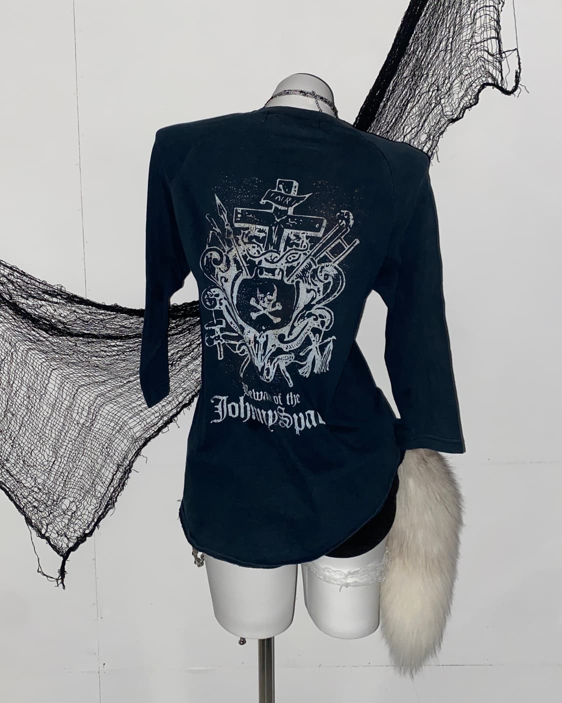 ꒰ঌ JOSP 스컬 고딕 레터링 롱슬리브 ໒꒱ 상품이미지2