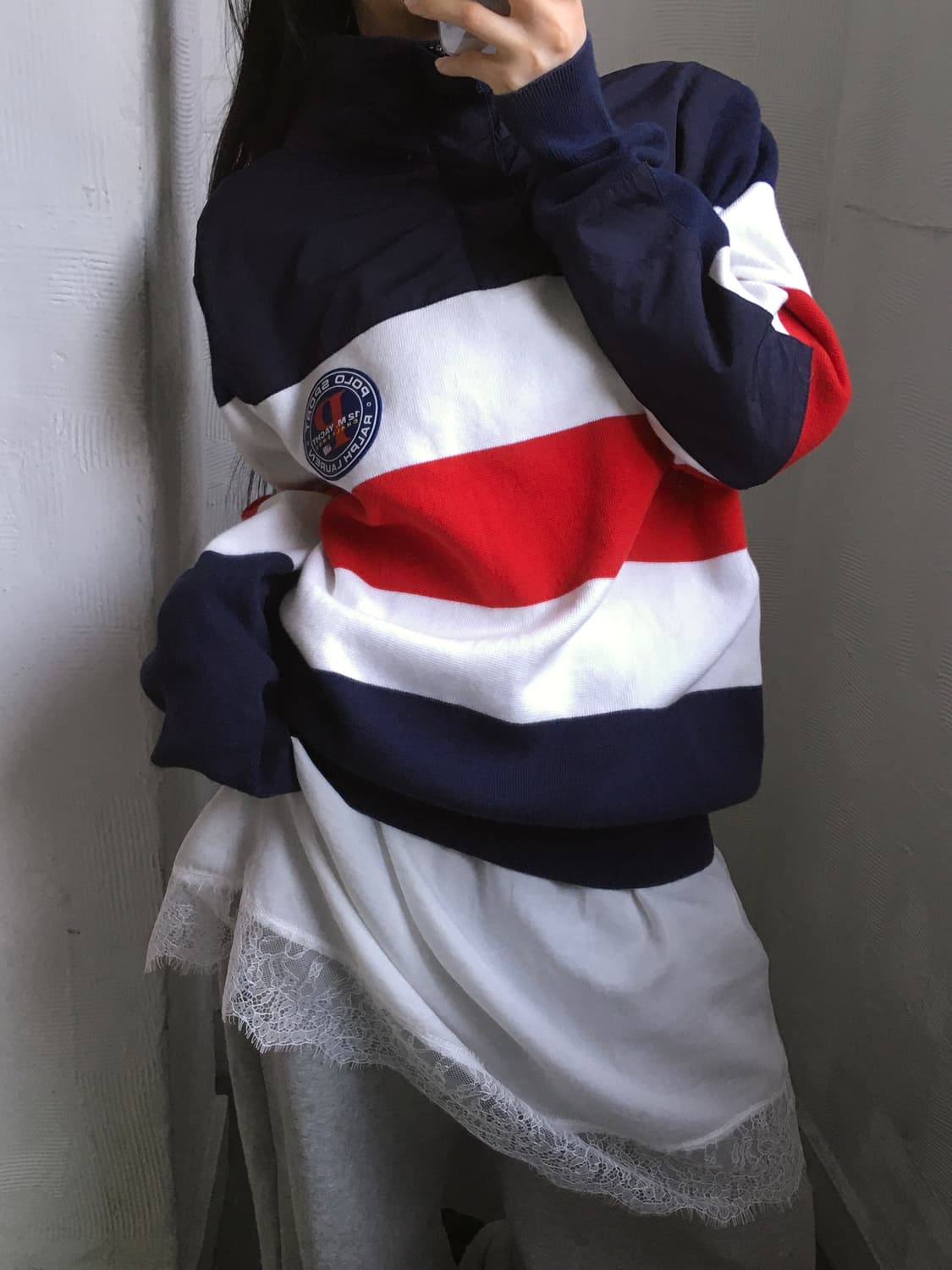 Polo 폴로 랄프로렌 신형라벨 단가라 후드티 상품이미지2