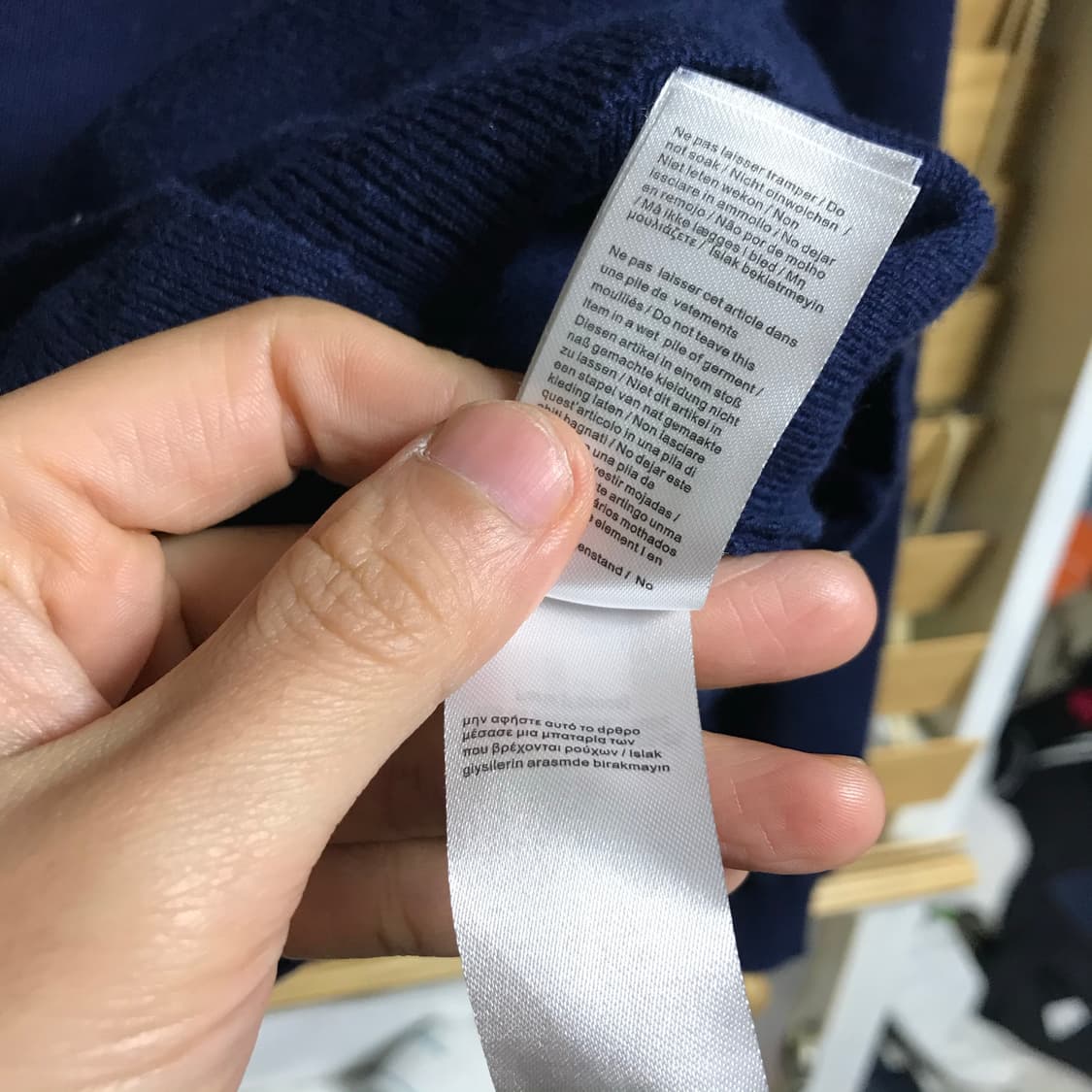 라코스테 네이비 유니크로고 차이나카라 여성가디건 상품이미지7