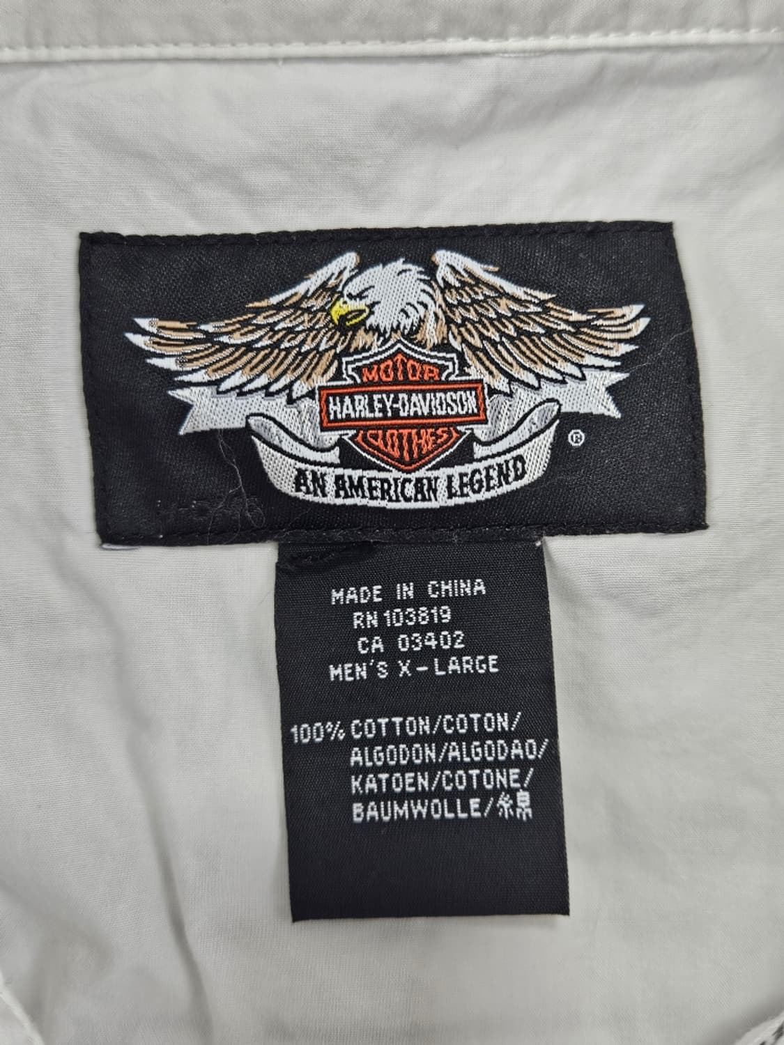 할리데이비슨 스펠아웃 포켓 화이트 셔츠 ( XL ) / 11495 상품이미지9